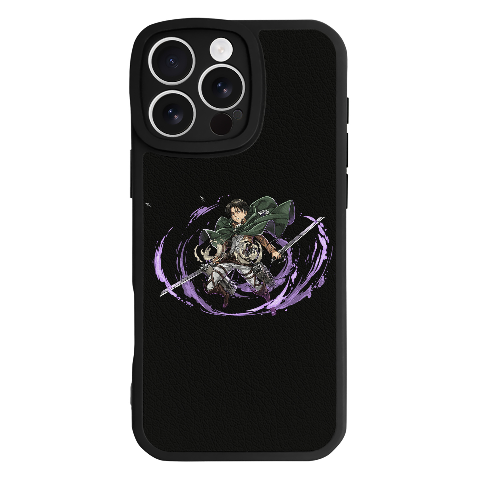 （画像用） 進撃の巨人 リヴァイ·アッカーマン Attack on Titan Levi Ackerman 【iPhone 16シリーズ対応】シリコンスマホケース（レザー調） 材質：シリコン